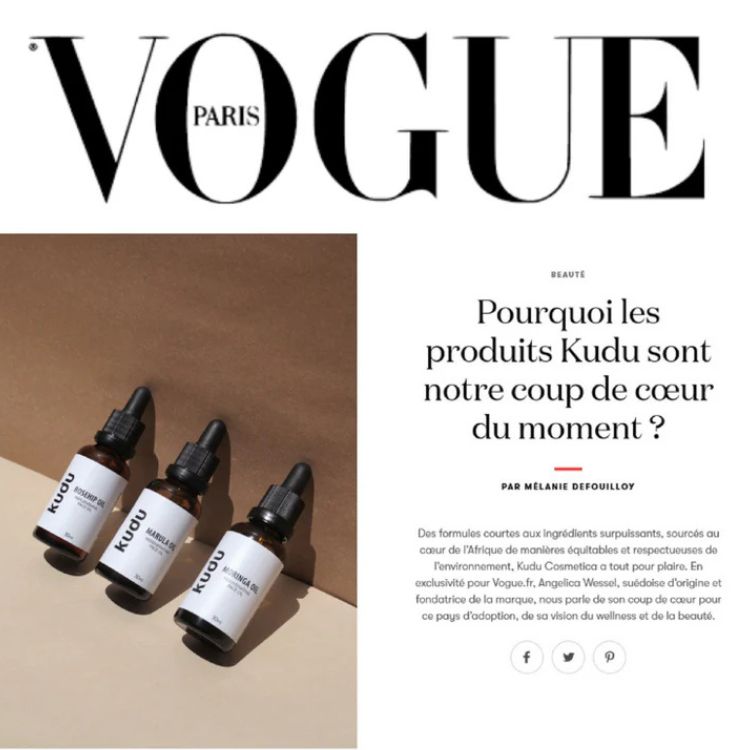 Kudu Cosmetica in Vogue France