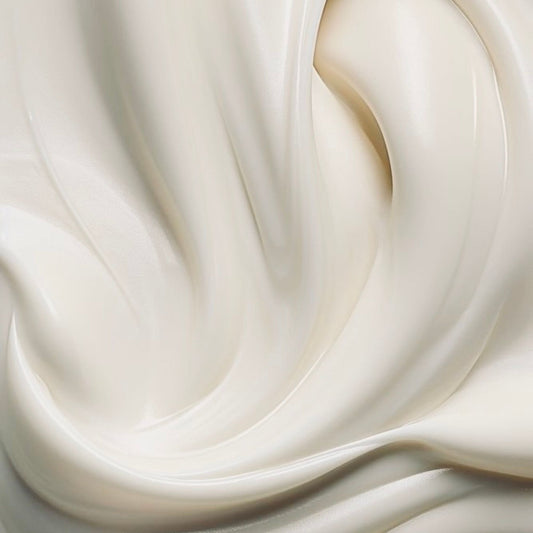 Close-up of a luxurious body cream, swirling with glossy texture, perfect for moisturizing your skin.