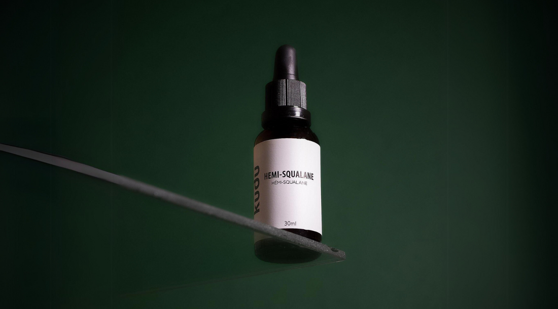 A bottle of hemi-squalane - KUDU COSMETICA