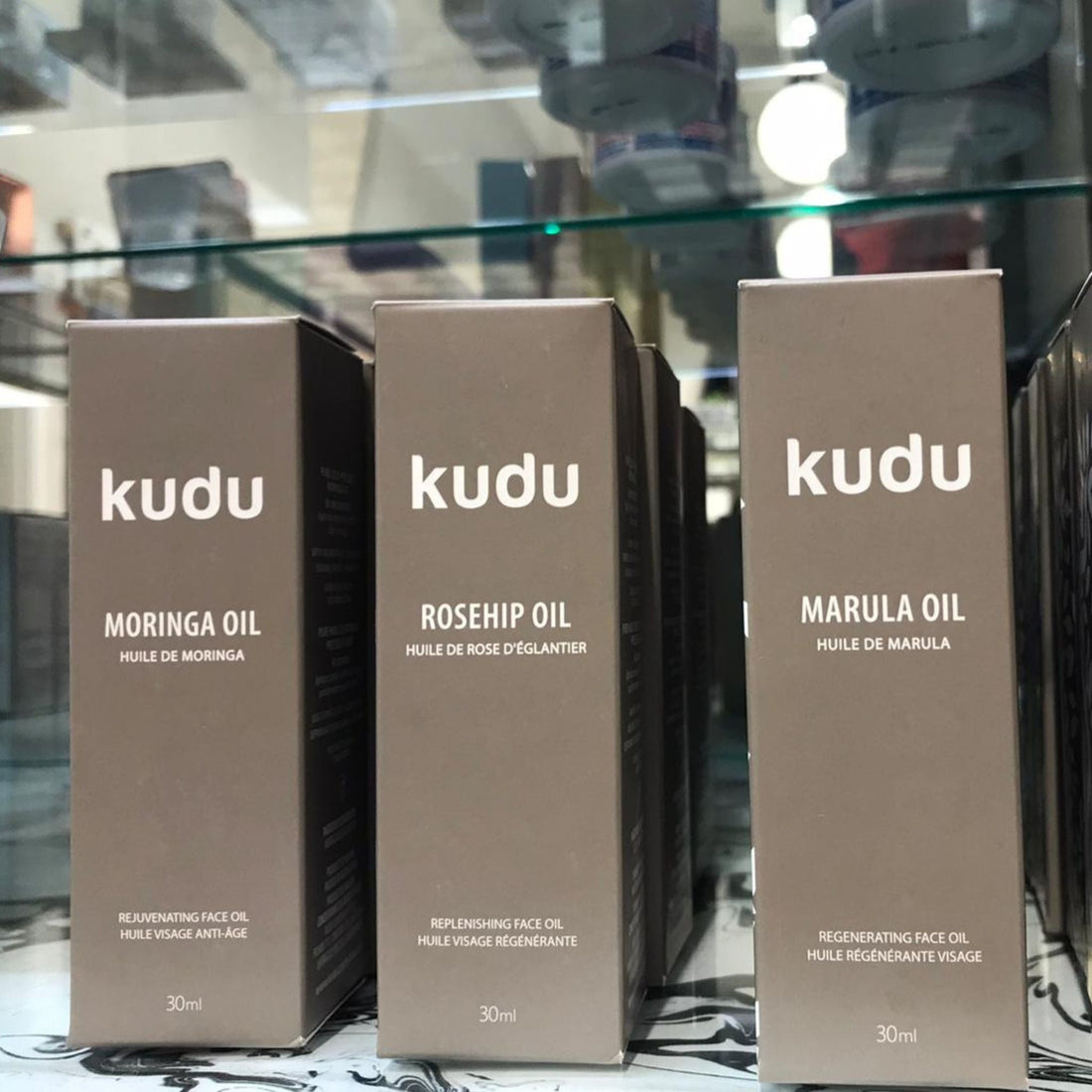 Kudu Cosmetica products on shelves at & Other Stories
