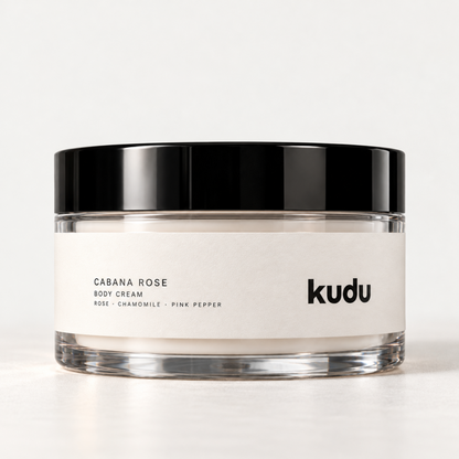 Cabana Rose scented body cream by Kudu Cosmetica