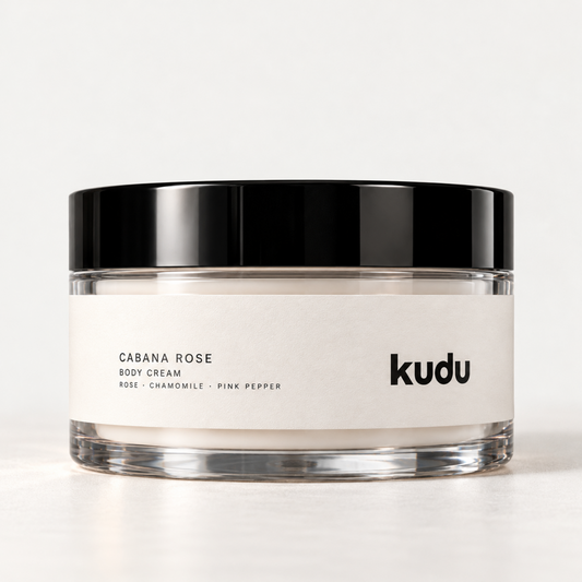 Cabana Rose scented body cream by Kudu Cosmetica