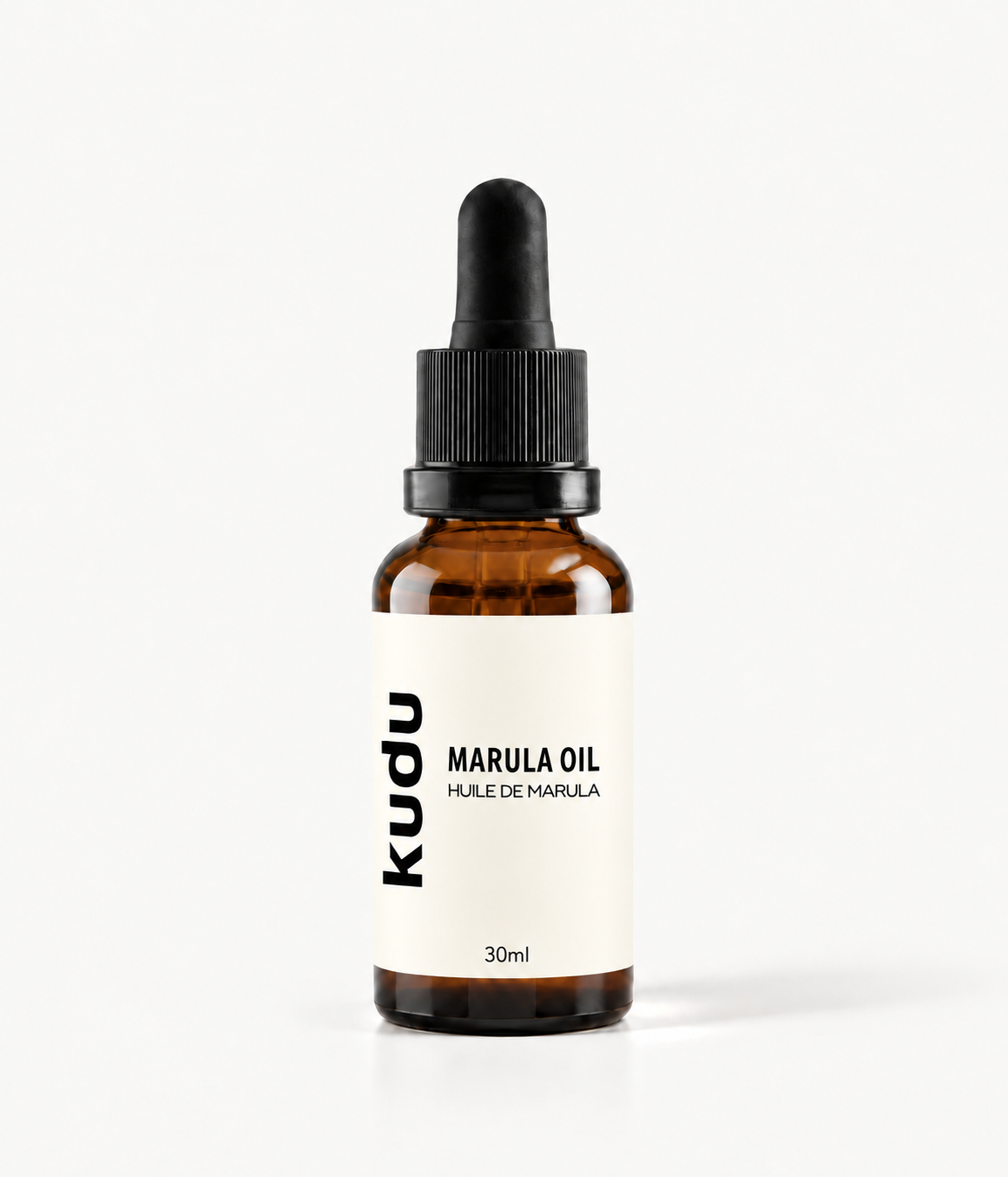 Kudu Marula Oil nourishing facial oil in amber glass dropper bottle