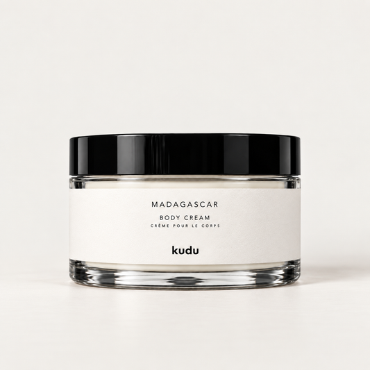 Madagascar vanilla body cream by Kudu Cosmetica